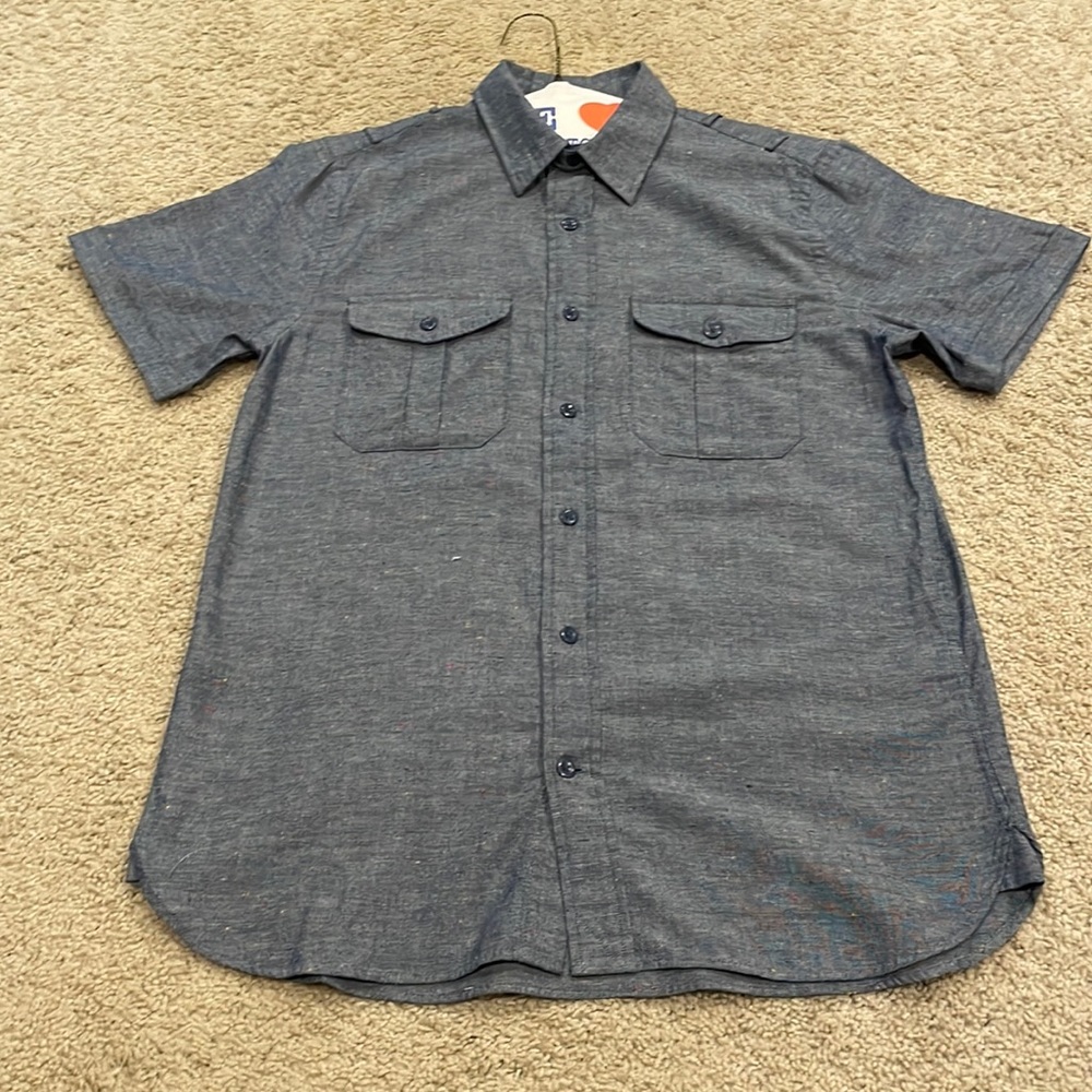 Jack spade size medium blue with color specks short sleeve button up